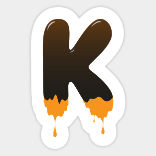 Chocolate Alphabet Letter K Sticker